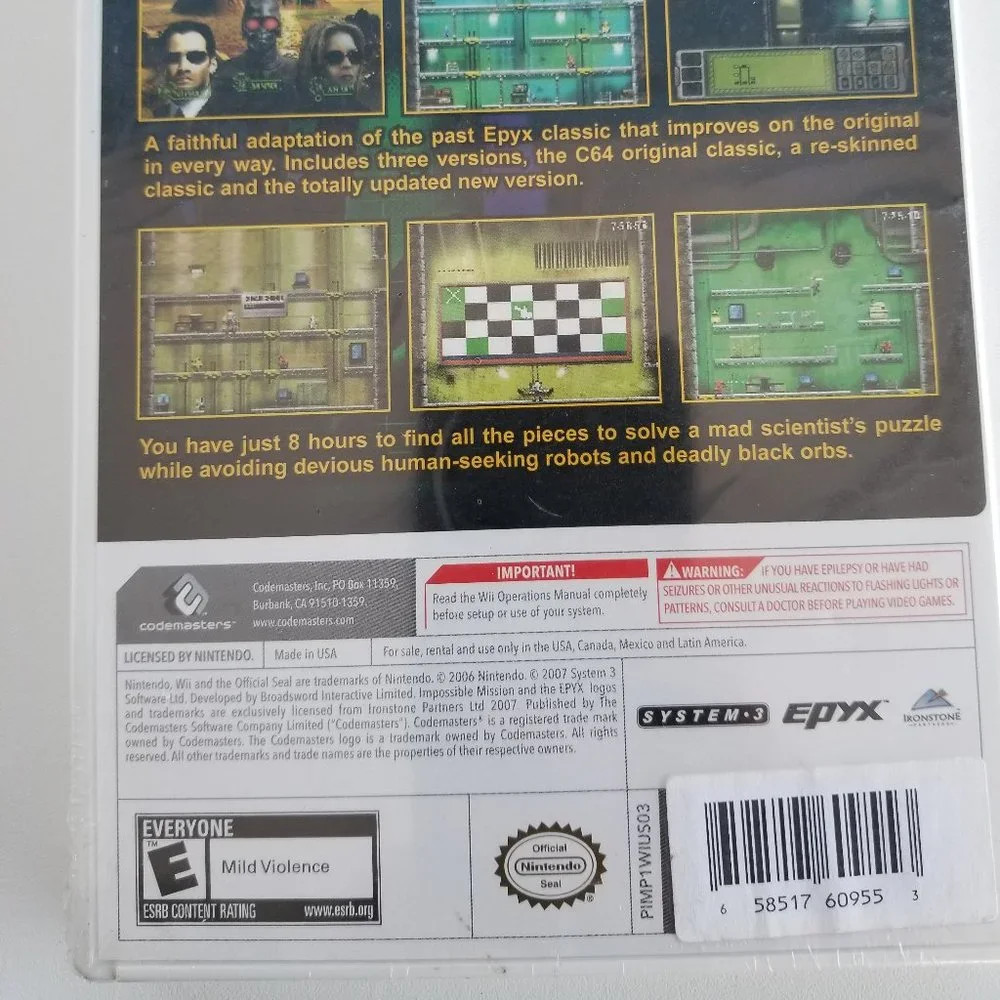 Wii Mint condition Mission impossible, never been oppened